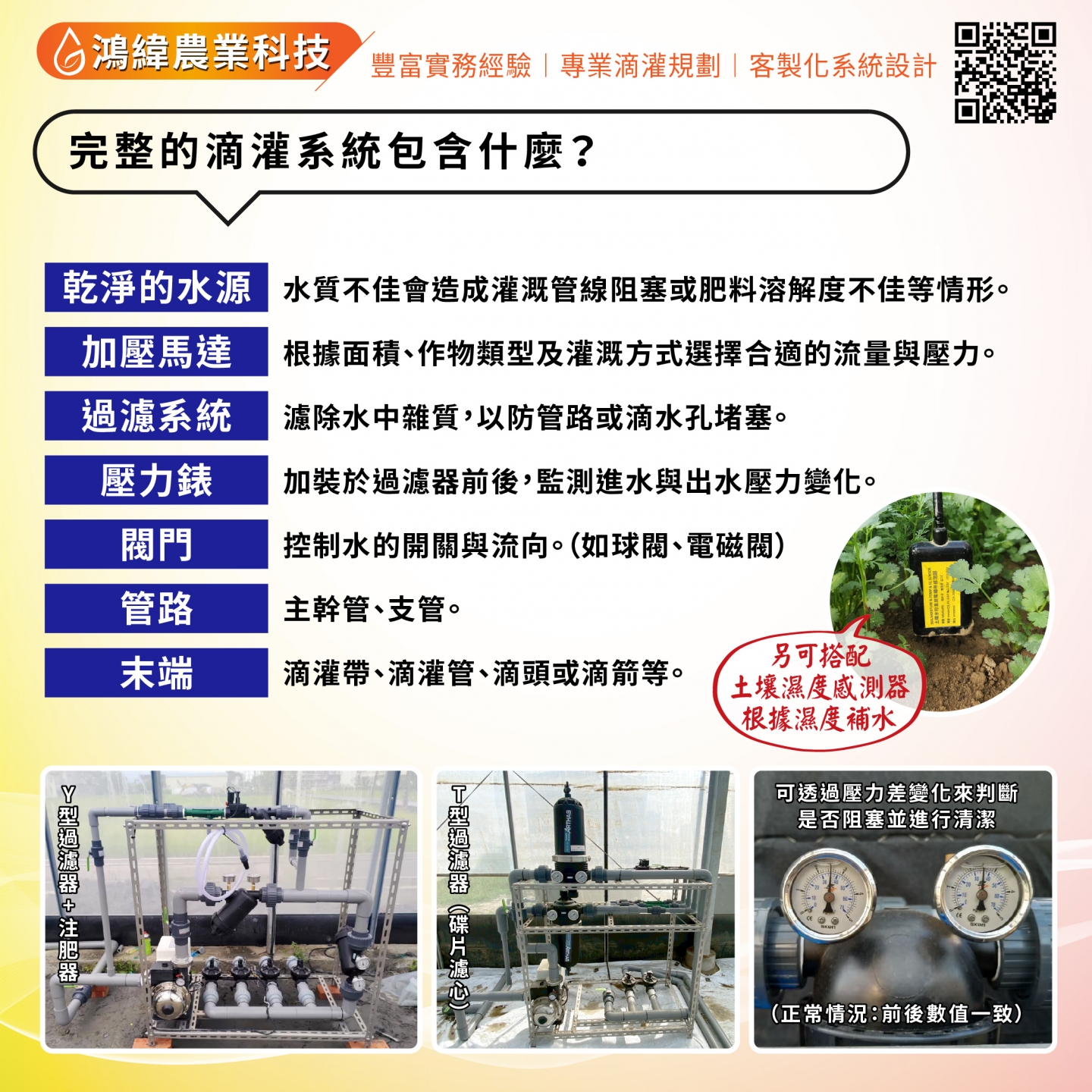 完整的滴灌系統包含什麼?